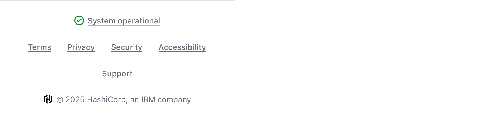 Example of the App Footer at a small screen size
